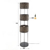 Lampadaire tour style nature en jacinthe d'eau Roso