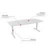 Table de réunion réglable en hauteur électrique Talia