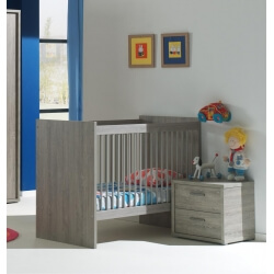 Lit bébé à barreaux évolutif contemporain chêne espagnol Travis