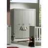 Armoire 3 portes contemporaine chêne gris Milano