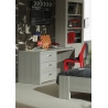 Bureau contemporain 3 tiroirs chêne gris Milano