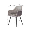 Lot de 2 fauteuils modernes en tissu côtelé Riblet