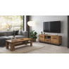 Meuble TV contemporain 152 cm coloris cognac Pascalys