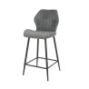 Lot de 2 tabourets de bar modernes en tissu bouclé Eldorado