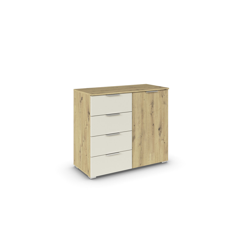 Commode contemporaine 1 porte/4 tiroirs Julietta