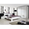 Lit adulte design coloris blanc Tornado