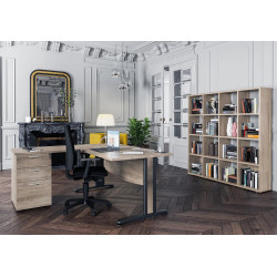 Bureau droit individuel avec voile de fond Ophrys