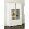 Vitrine design 2 portes laquée blanche Isy