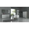 Buffet/bahut design laqué blanc 3 portes/4 tiroirs Liverpool