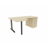 Bureau compact individuel sur caisson Ophrys