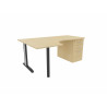 Bureau compact individuel sur caisson Ophrys