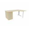 Bureau compact individuel sur caisson Ophrys