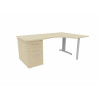 Bureau compact individuel sur caisson Ophrys