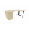 Bureau compact individuel sur caisson Ophrys