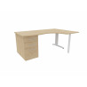 Bureau compact individuel sur caisson Ophrys