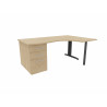 Bureau compact individuel sur caisson Ophrys