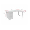 Bureau compact individuel sur caisson Ophrys