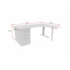 Bureau compact individuel sur caisson Ophrys