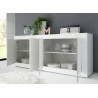 Buffet/bahut moderne 207 cm laqué blanc brillant Agathe