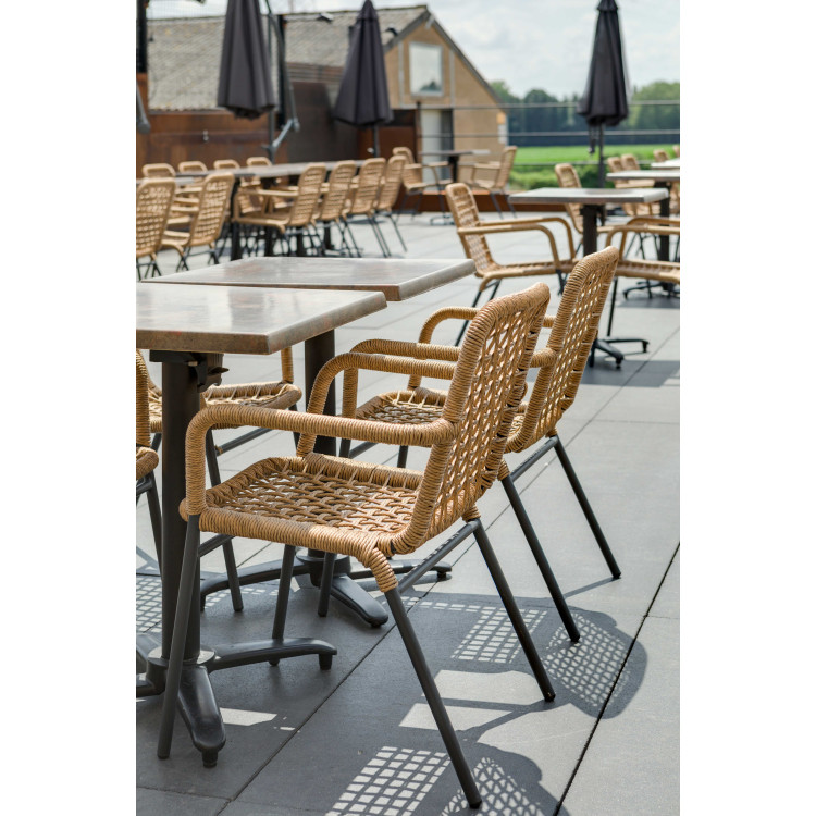 Fauteuil de brasserie empilable d'extérieur en tressage Fiorinda