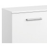 Commode design 1 porte/5 tiroirs coloris blanc/gris Barcelone