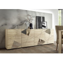 Buffet/bahut moderne 241 cm chêne samoa Larissa