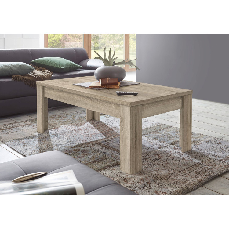 Table basse rectangulaire moderne chêne samoa Larissa