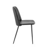 Lot de 2 chaises de restaurant en PU noir Alexiane