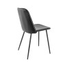 Lot de 2 chaises de restaurant en PU noir Alexiane