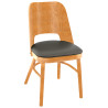 Chaises de bistrot hêtre et PU (lot de 2) Bucarest