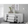 Buffet/bahut moderne 184 cm blanc mat Charlie