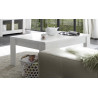 Table basse rectangulaire moderne blanc mat Charlie