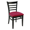 Chaises de bistrot hêtre et PU Purcy (lot de 2)