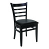 Chaises de bistrot hêtre et PU Purcy (lot de 2)