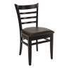 Chaises de bistrot hêtre et PU Purcy (lot de 2)