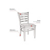 Chaises de bistrot hêtre et PU Purcy (lot de 2)