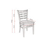 Chaises de bistrot hêtre et PU Purcy (lot de 2)