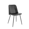 Lot de 2 chaises de restaurant en PU noir Alexiane