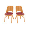 Chaises de bistrot hêtre et PU (lot de 2) Bucarest