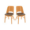 Chaises de bistrot hêtre et PU (lot de 2) Bucarest