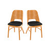 Chaises de bistrot hêtre et PU (lot de 2) Bucarest