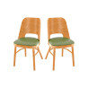 Chaises de bistrot hêtre et PU (lot de 2) Bucarest