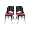 Chaises de bistrot hêtre et PU (lot de 2) Bucarest