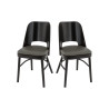 Chaises de bistrot hêtre et PU (lot de 2) Bucarest