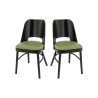 Chaises de bistrot hêtre et PU (lot de 2) Bucarest