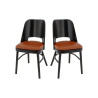 Chaises de bistrot hêtre et PU (lot de 2) Bucarest