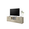 Meuble TV moderne 181 cm chêne samoa Milenor