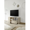 Meuble TV moderne 121 cm chêne samoa Milenor