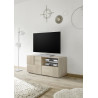 Meuble TV moderne 121 cm chêne samoa Milenor