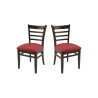 Chaises de bistrot hêtre et PU Purcy (lot de 2)